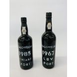 2 X 750ML REAL CAVELHA VINTAGE PORT 1967 & 1985.