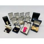 A TRAY CONTAINING 13 VARIOUS BOXED WRIST WATCHES TO INCLUDE ROYAL, ROTARY, MONTINE, PULSAR,