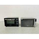 A DELONGHI 900 WATT MICROWAVE OVEN AND A COOKWORKS TABLE TOP OVEN - SOLD AS SEEN