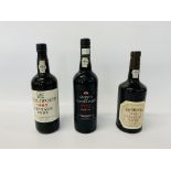 3 X BOTTLES OF VINTAGE PORT - ROYAL OPORTO 1982, FERREIRA 1987, QUINTA DO CASTELINHO 2000.