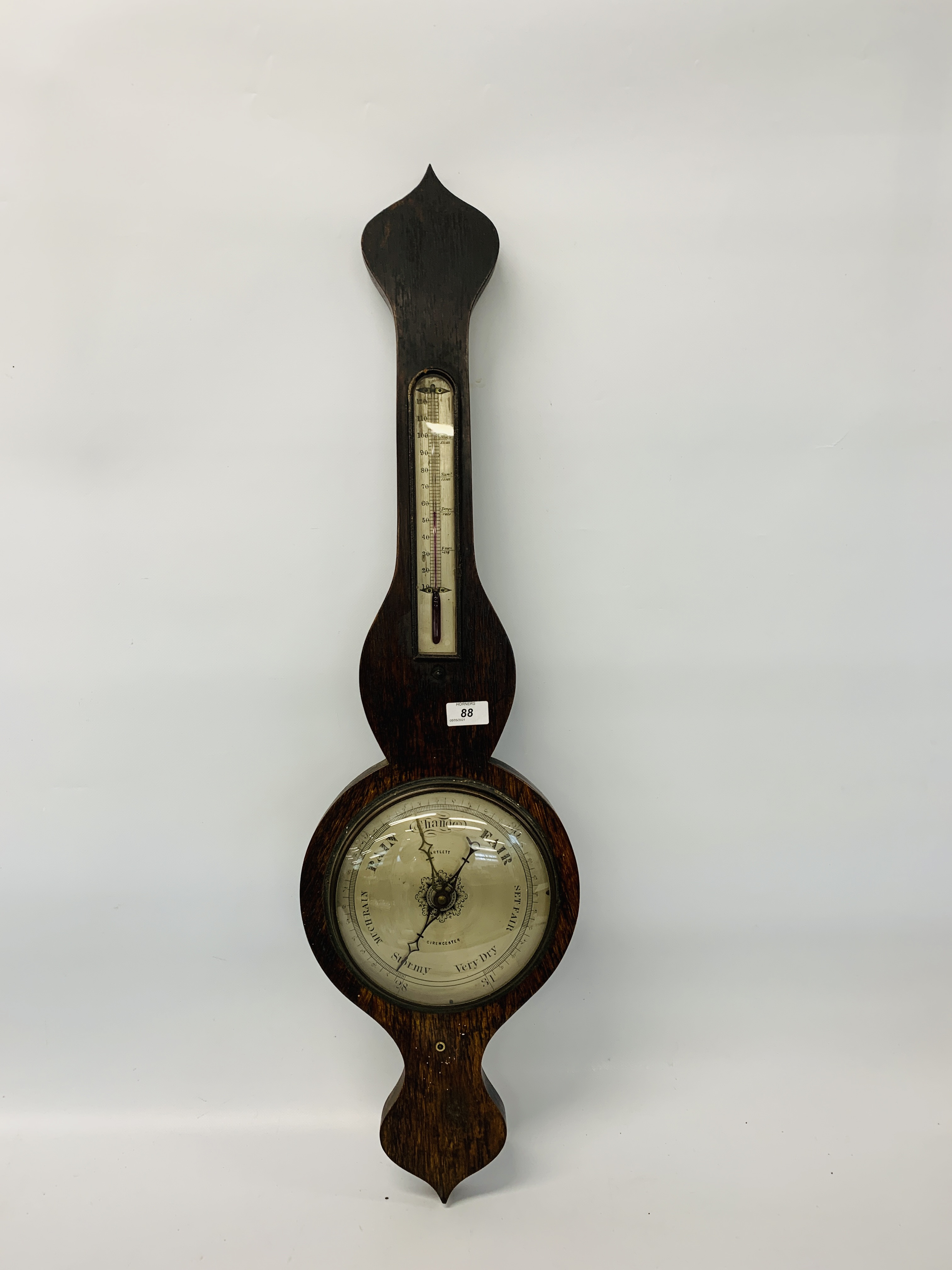 OLD MOUNTED BANJO BAROMETER