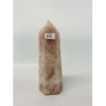 ROSE QUARTZ OBELISK PAPERWEIGHT - APPROX H 30 CM.