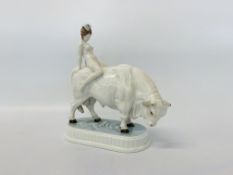 ROSENTHAL - EUROPE ON A BULL, ARTIST ADOLF OPPEL - HEIGHT 25.5 CM.