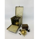 AN ANTIQUE OPTIMUS NO 5 CAMPING STOVE ALONG WITH A OPTIMUS 96 CAMPING STOVE - SOLD AS SEEN