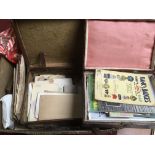 BOX OF EPHEMERA, MUCH OF YARMOUTH INTEREST, ALSO STAMPS ETC.