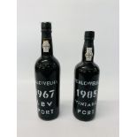 2 X 750ML REAL CAVELHA VINTAGE PORT 1967 & 1985.