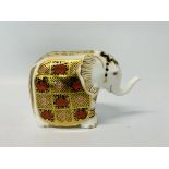 ROYAL CROWN DERBY IMARI "ELEPHANT" (WITH GOLD STOPPER)