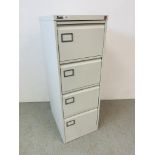 A SILVERLINE STEEL FOUR DRAWER FILING CABINET