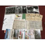 MIXED MILITARY EPHEMERA RELATING TO THE 'GEERE' FAMILY INCLUDING BADGES, PHOTOS, RATION BOOKS ETC.