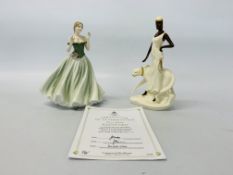 ROYAL WORCESTER FIGURINE "KEEPSAKE" 1536 / 12500 WITH CERTIFICATE + ROYAL DOULTON FIGURINE