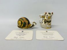 ROYAL CROWN DERBY THE AUSTRALIAN COLLECTION KOALA AND BABY LIMITED EDITION WITH CERTIFICATE AND