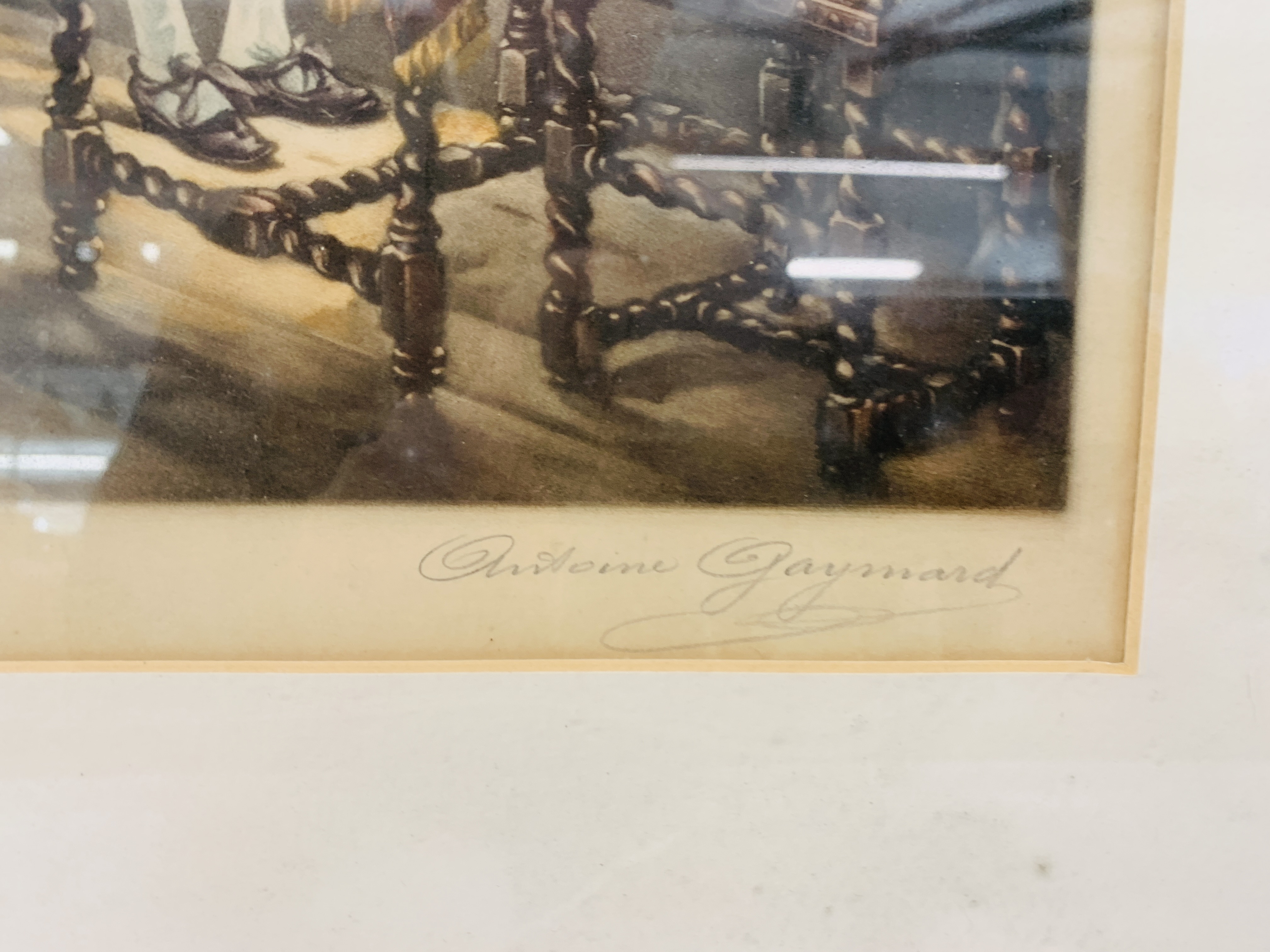 5 PENCIL SIGNED MEZZOTINT IN COLOUR PRINTS BEARING SIGNATURE ANTOINE GAYNARD TO INCLUDE 2 ARTISTS - Image 7 of 19