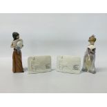 2 X LLADRO FIGURINES 6117 "CONSTANCE" YOUNG GIRL AND FAN,