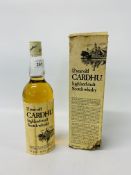 12 YEAR OLD "CARDHU" HIGHLAND MALT SCOTCH WHISKY (LABEL IS LOOSE AND BOX IS A/F CONDITION)