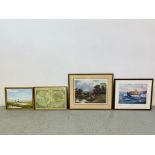 A GROUP OF NINE VARIOUS FRAMED PRINTS AND PICTURES TO INCLUDE NUNEZ SEGURA LTD EDITION WHITBY LIFE
