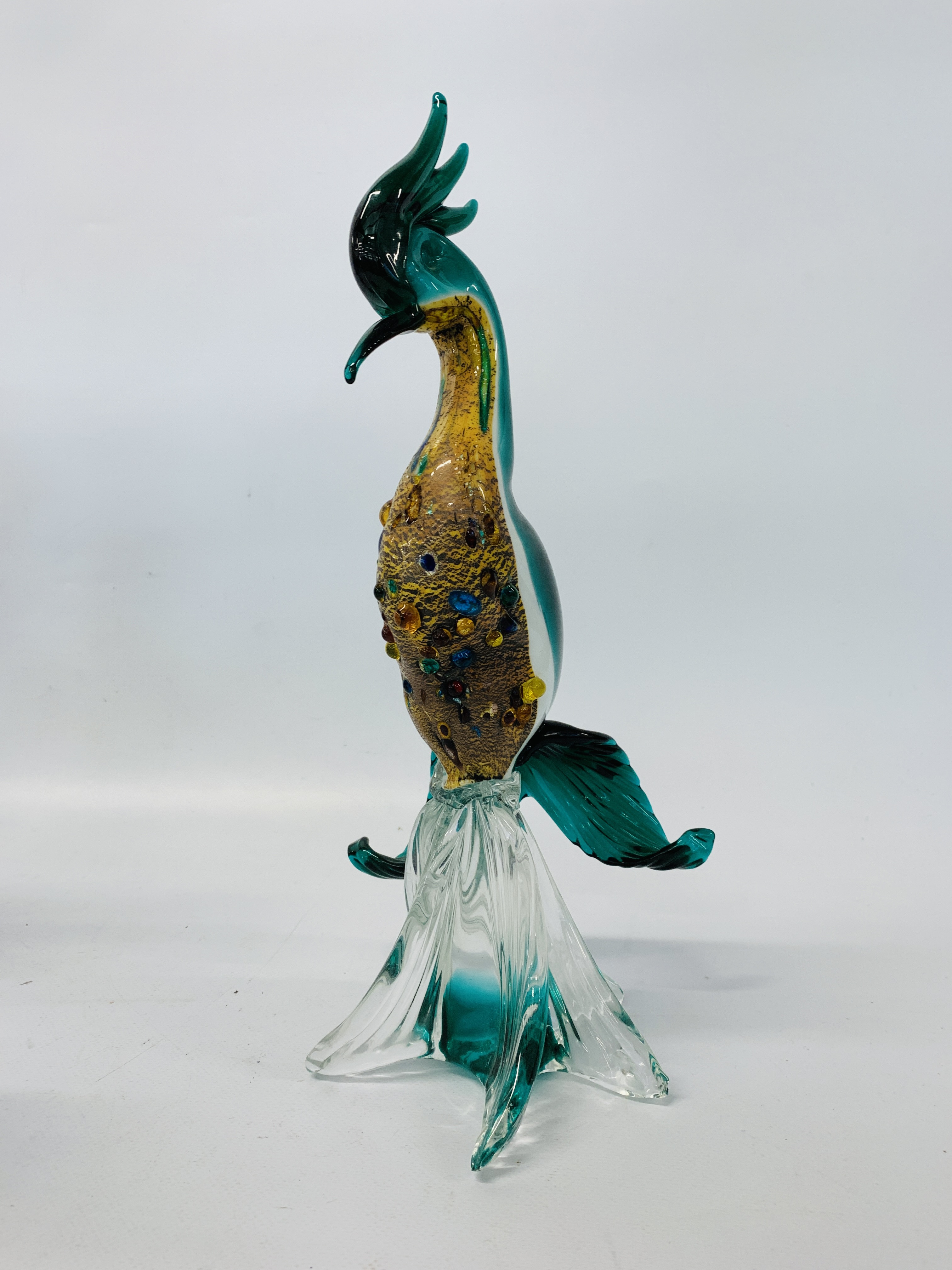3 X MURANO GLASS STUDIES TO INCLUDE A PEACOCK, - Image 5 of 12