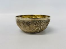 SUPERB INDIAN WHITE METAL BOWL BY GRISH CHUNDERDUTT CALCUTTA