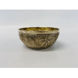 SUPERB INDIAN WHITE METAL BOWL BY GRISH CHUNDERDUTT CALCUTTA