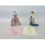 2 X COALPORT FIGURINES TO INCLUDE "THE FAIRYTALE BEGINS" 649 / 12500,