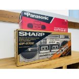 SHARP DELUXE FH / SW / MW / LW 4 BAND STEREO RADIO CASSETTE TAPE RECORDER GF- 575E WITH ORIGINAL