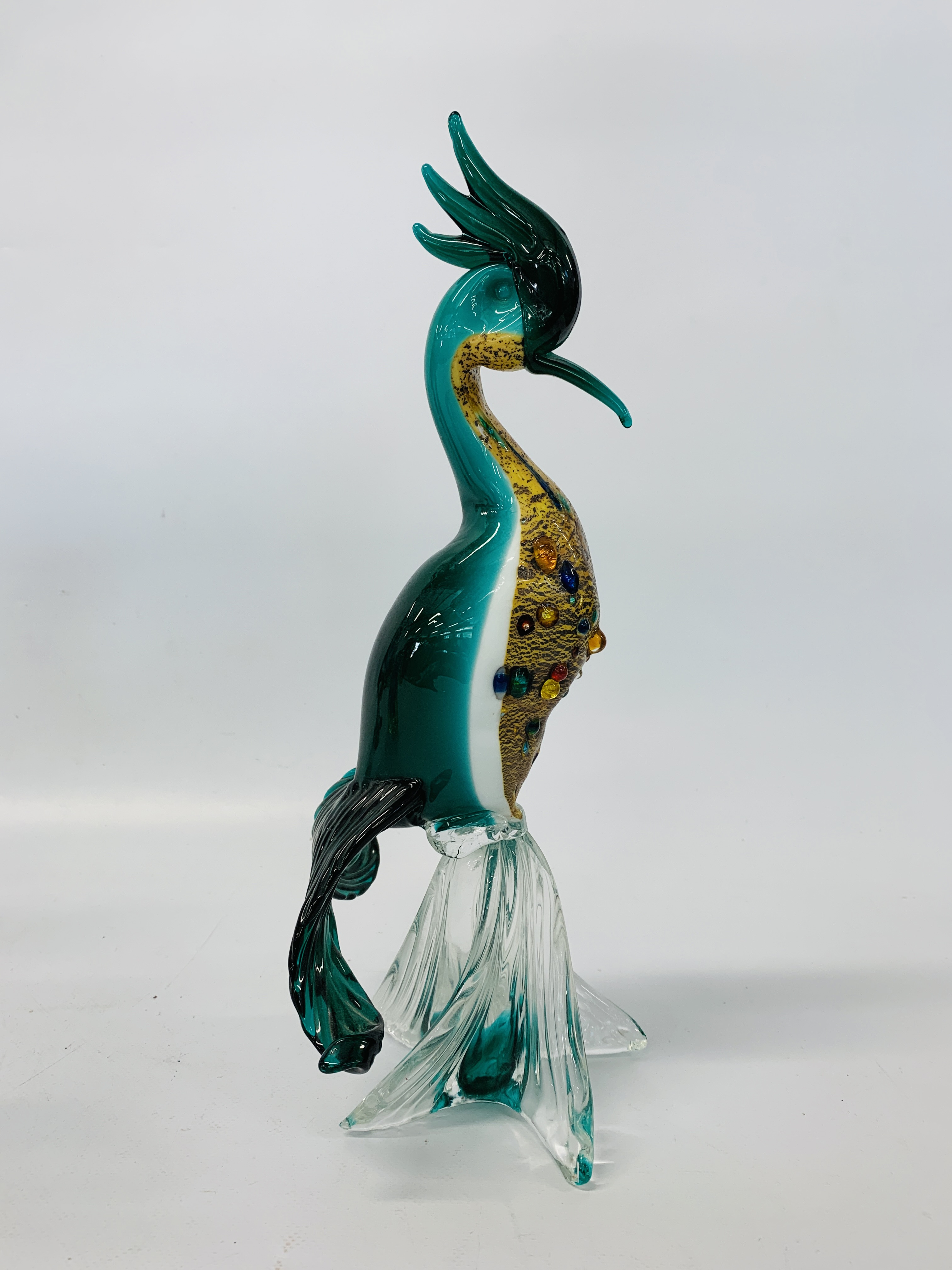 3 X MURANO GLASS STUDIES TO INCLUDE A PEACOCK, - Image 7 of 12