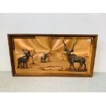 A RETRO 3D COPPERED PICTURE OF IBOCS W 105CM,