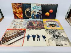 10 X VARIOUS RECORDS TO INCLUDE BEATLES, LENNON, VENUS AND MARS,