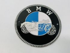 (R) ALUMINIUM BMW M/C PLAQUE