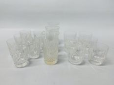 COLLECTION OF WATERFORD CRYSTAL "COLLEEN" 602-137 GLASSES TO INCLUDE 6 BOXED TUMBLERS,