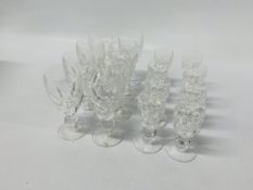 COLLECTION OF WATERFORD CRYSTAL "KATHLEEN" 602-178 GLASSES TO INCLUDE 6 BOXED SHERRY GLASSES,