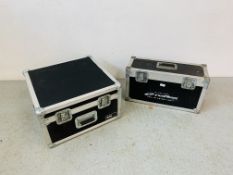 2 TRANSIT BOXES FOR STAGE EQUIPMENT