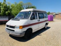 AIG 3263 VOLKSWAGEN TRANSPORTER 57 D SWB MOTOR CARAVAN. 2370CC DIESEL. FIRST REGISTERED 12/09/1995.