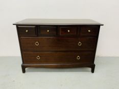 A STAG "MINSTREL" FOUR OVER TWO DRAWER CHEST - W 107CM. D 47CM. H 72CM.