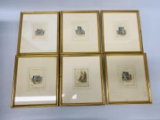 A COLLECTION OF 20 FRAMED AND MOUNTED PEN AND INK DRAWINGS OF "NORWICH MONUMENTS".