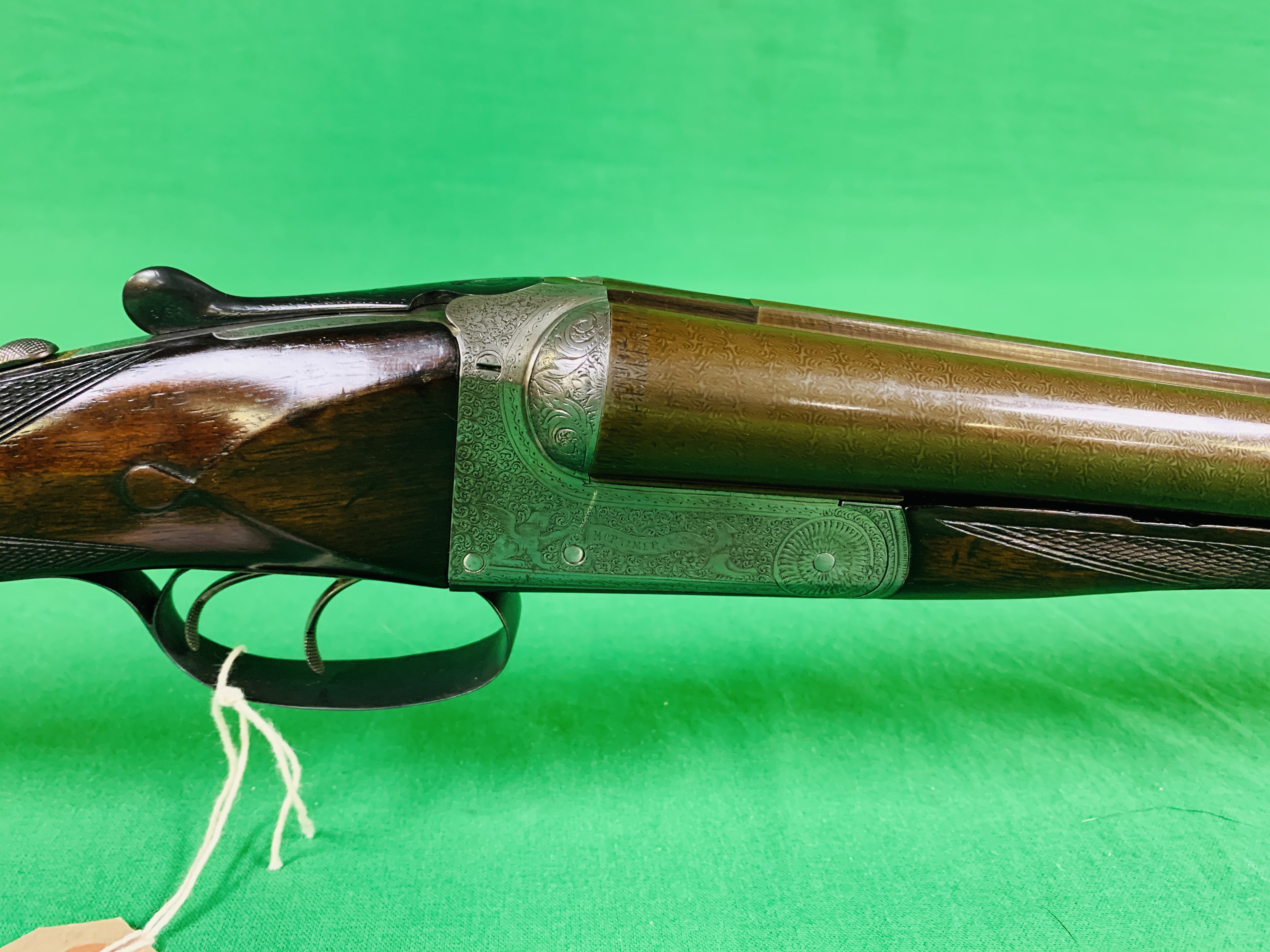 MORTIMER 12G S/B/S SHOTGUN #7219 29 INCH DAMASCUS BARRELS, EJECTOR, - Image 3 of 10