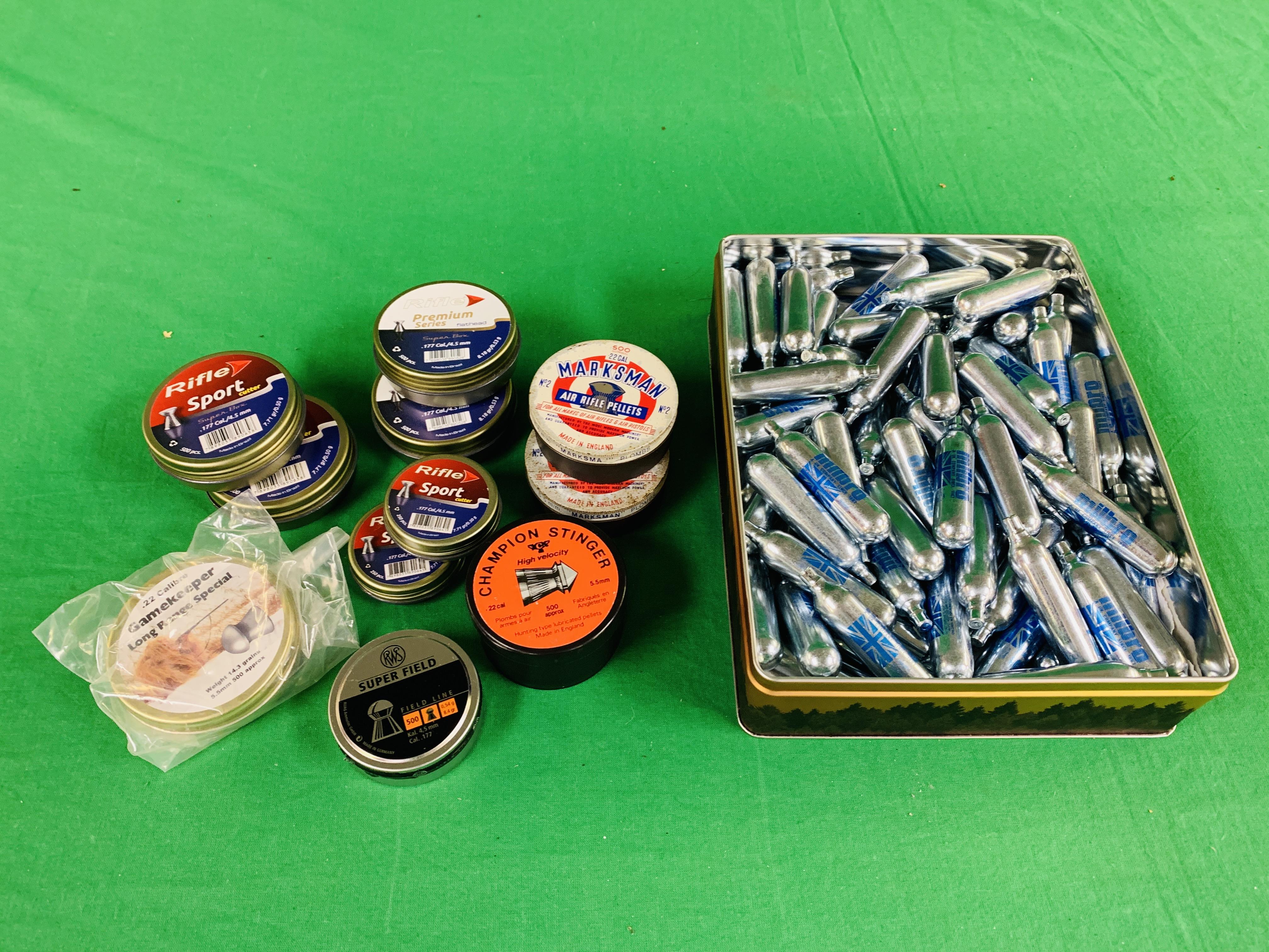 11 TINS OF .177 AND .