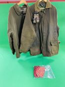 A HADRIAN XXL COUNTRY CLOTHING WAXED JACKET, A FLINDRIVER XL OUTDOOR WEAR JACKET,