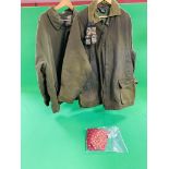 A HADRIAN XXL COUNTRY CLOTHING WAXED JACKET, A FLINDRIVER XL OUTDOOR WEAR JACKET,