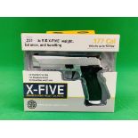 A SIG SAUER X FIVE SILVER FINISH .