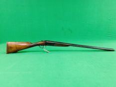 BELGIUM 12 BORE SIDE BY SIDE SHOTGUN # 9253 - (ALL GUNS TO BE INSPECTED AND SERVICED BY QUALIFIED