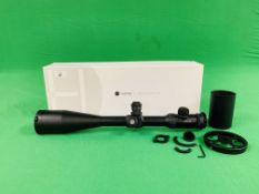 A HAWKE SIDEWINDER ED 10-50X60 SCOPE BOXED WITH ACCESSORIES
