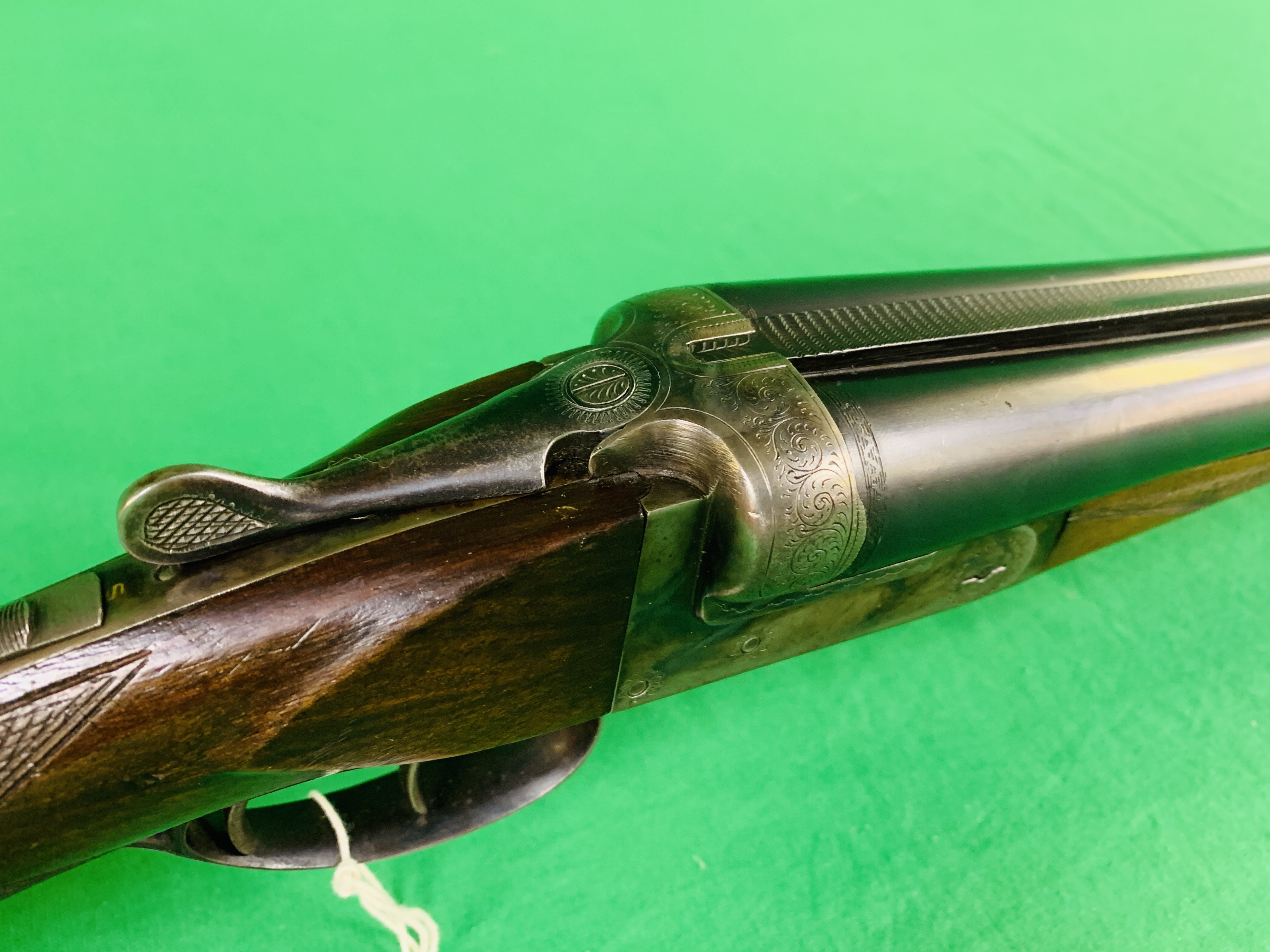 BELGIUM 12 BORE SIDE BY SIDE SHOTGUN # 1478 - (ALL GUNS TO BE INSPECTED AND SERVICED BY QUALIFIED - Image 2 of 8