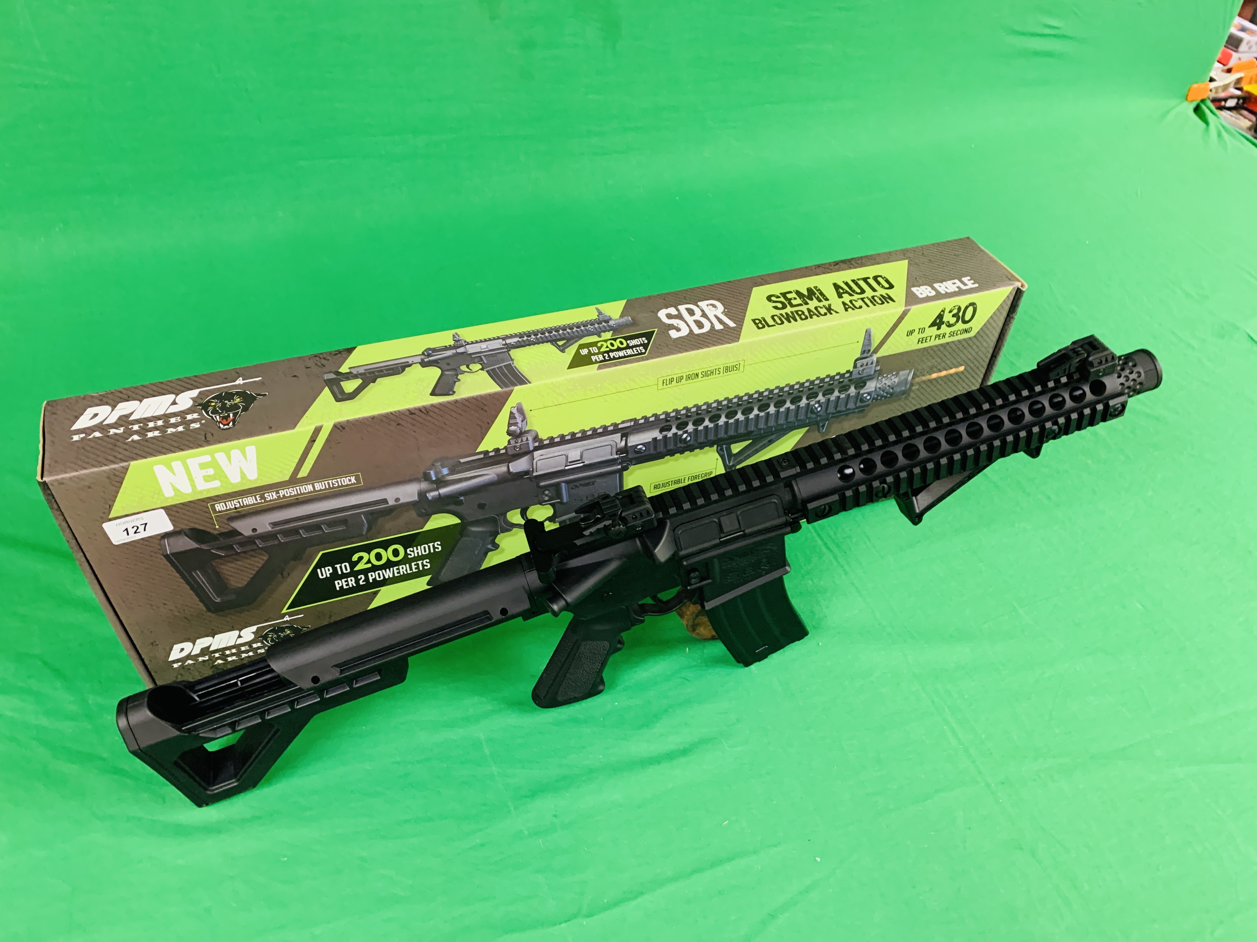 A CROSMAN PANTHER ARMS SBR DPMS SEMI-AUTO BLOWBACK ACTION CO² BB AIR RIFLE BOXED AS NEW - (ALL - Image 8 of 11