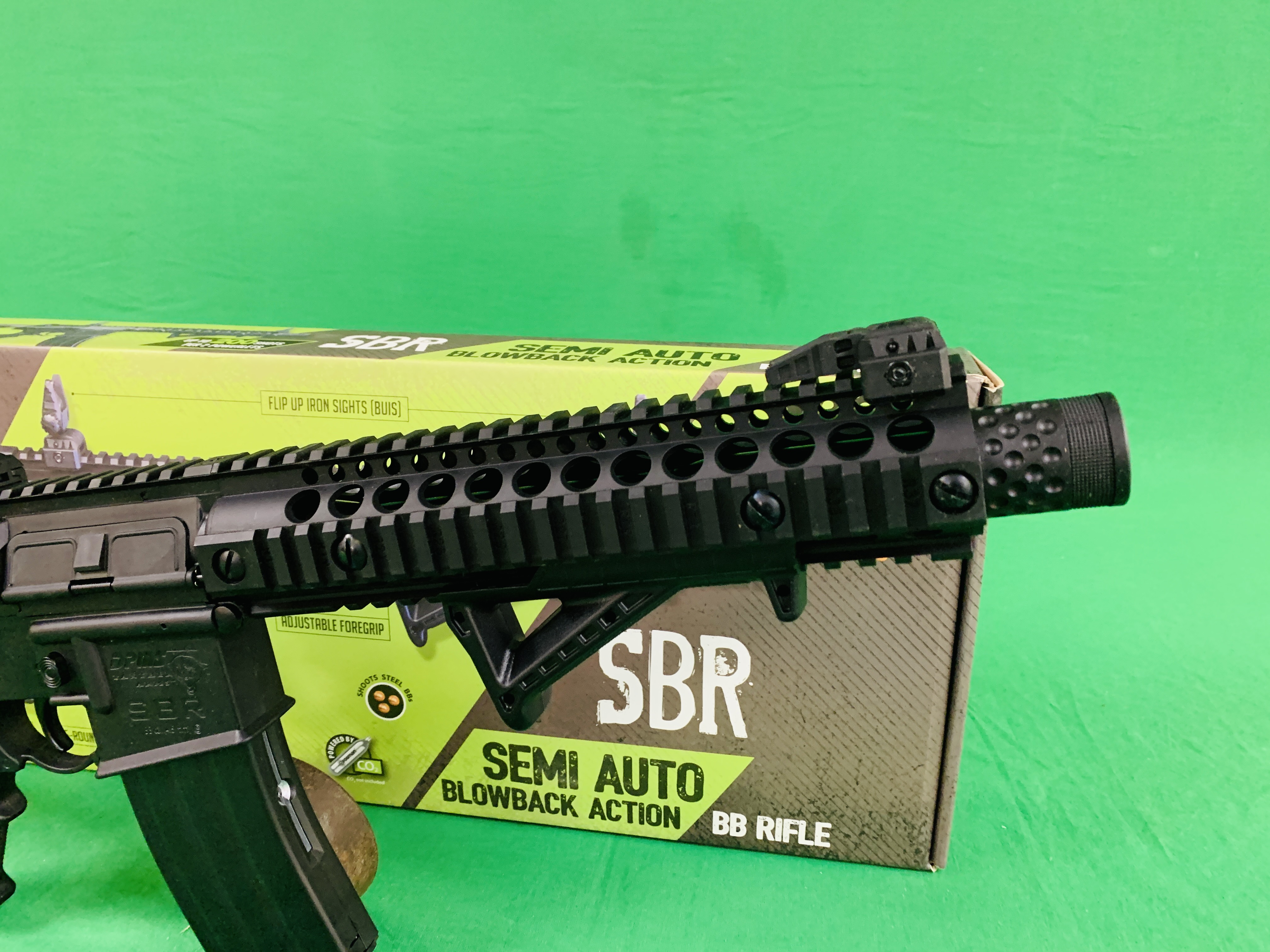 A CROSMAN PANTHER ARMS SBR DPMS SEMI-AUTO BLOWBACK ACTION CO² BB AIR RIFLE BOXED AS NEW - (ALL - Image 2 of 11