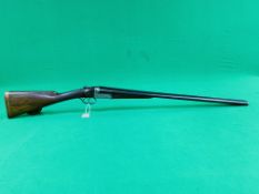 JEFFERY 12G S/B/S SHOTGUN #34829 28 INCH BARRELS NON EJECTOR - (ALL GUNS TO BE INSPECTED AND