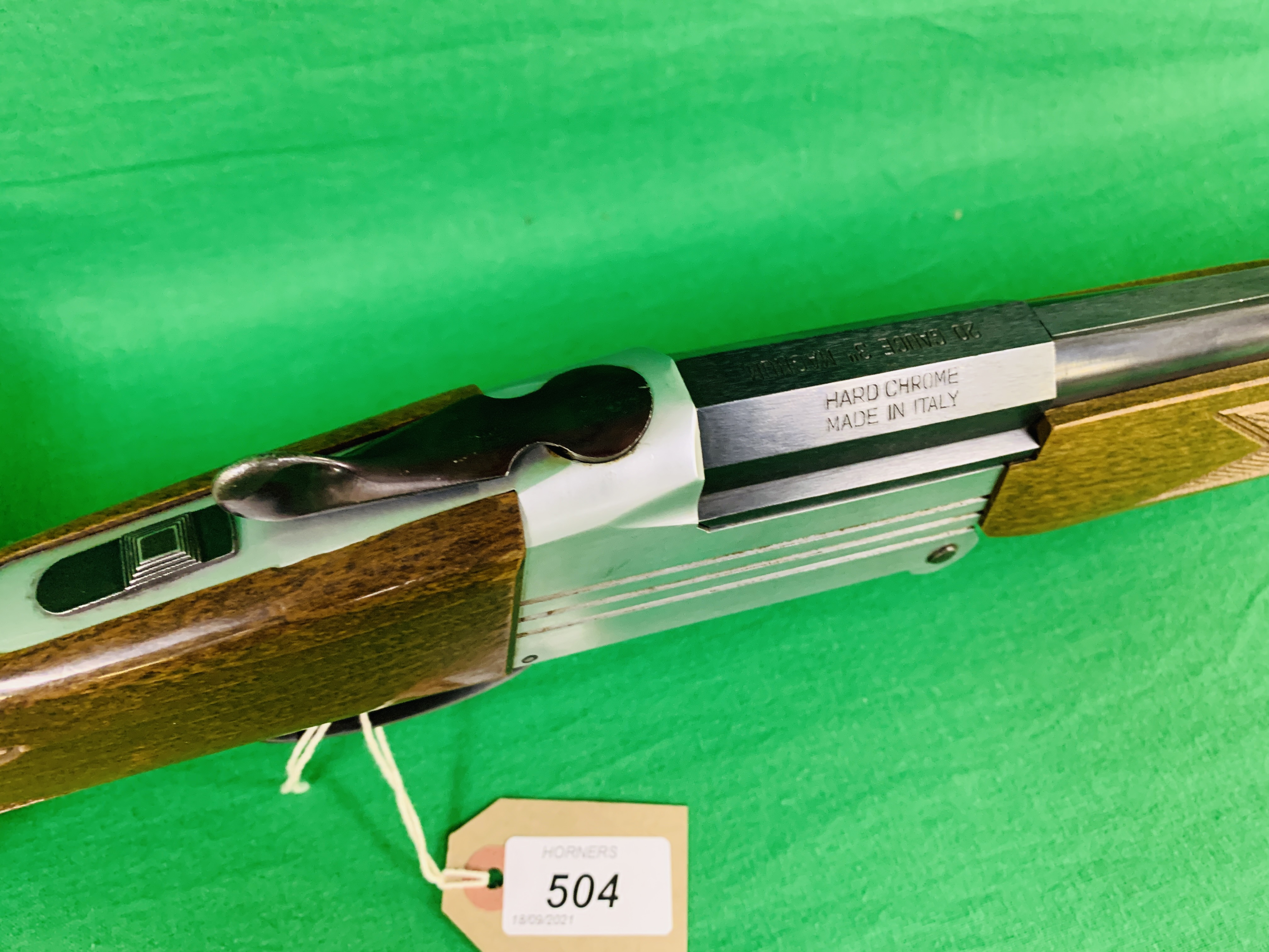 INVESTARM 20 BORE OVER AND UNDER SHOTGUN # 418838, SINGLE TRIGGER NO EJECTOR, - Image 3 of 9