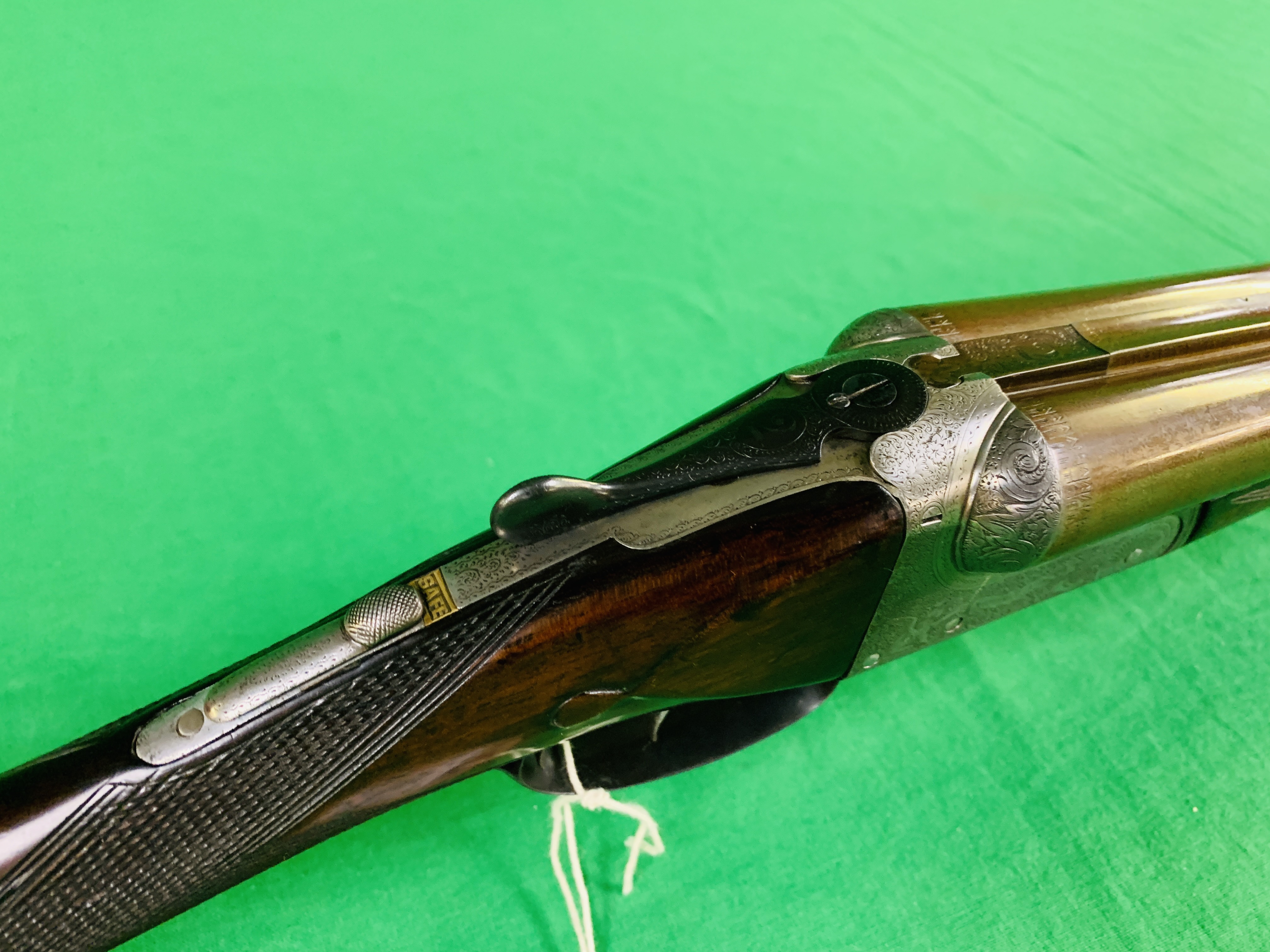 MORTIMER 12G S/B/S SHOTGUN #7219 29 INCH DAMASCUS BARRELS, EJECTOR, - Image 2 of 10