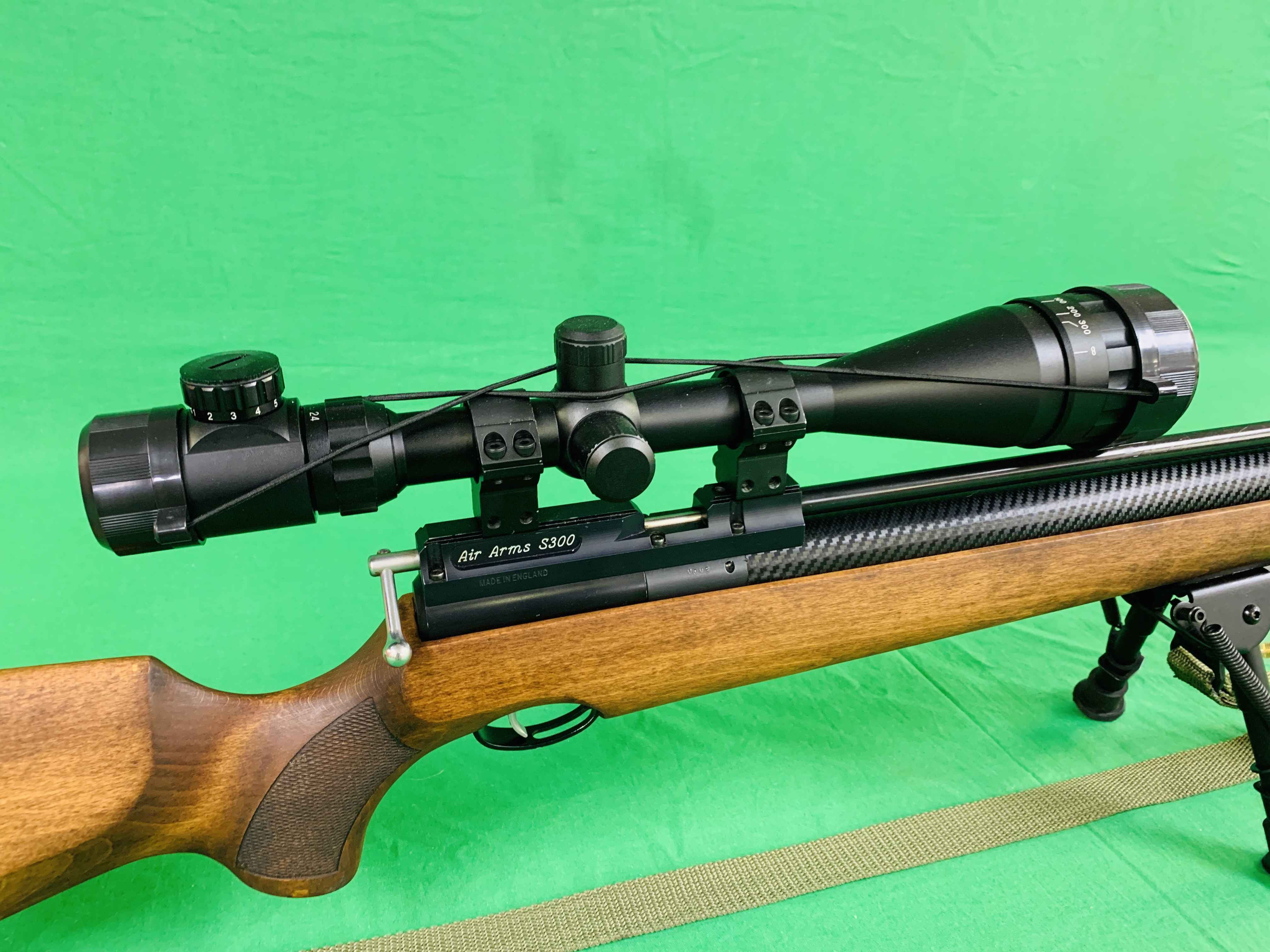 AIR ARMS S300 .177 BOLT ACTION PCP AIR RIFLE FITTED WITH BUSHNALL 6. - Image 6 of 16