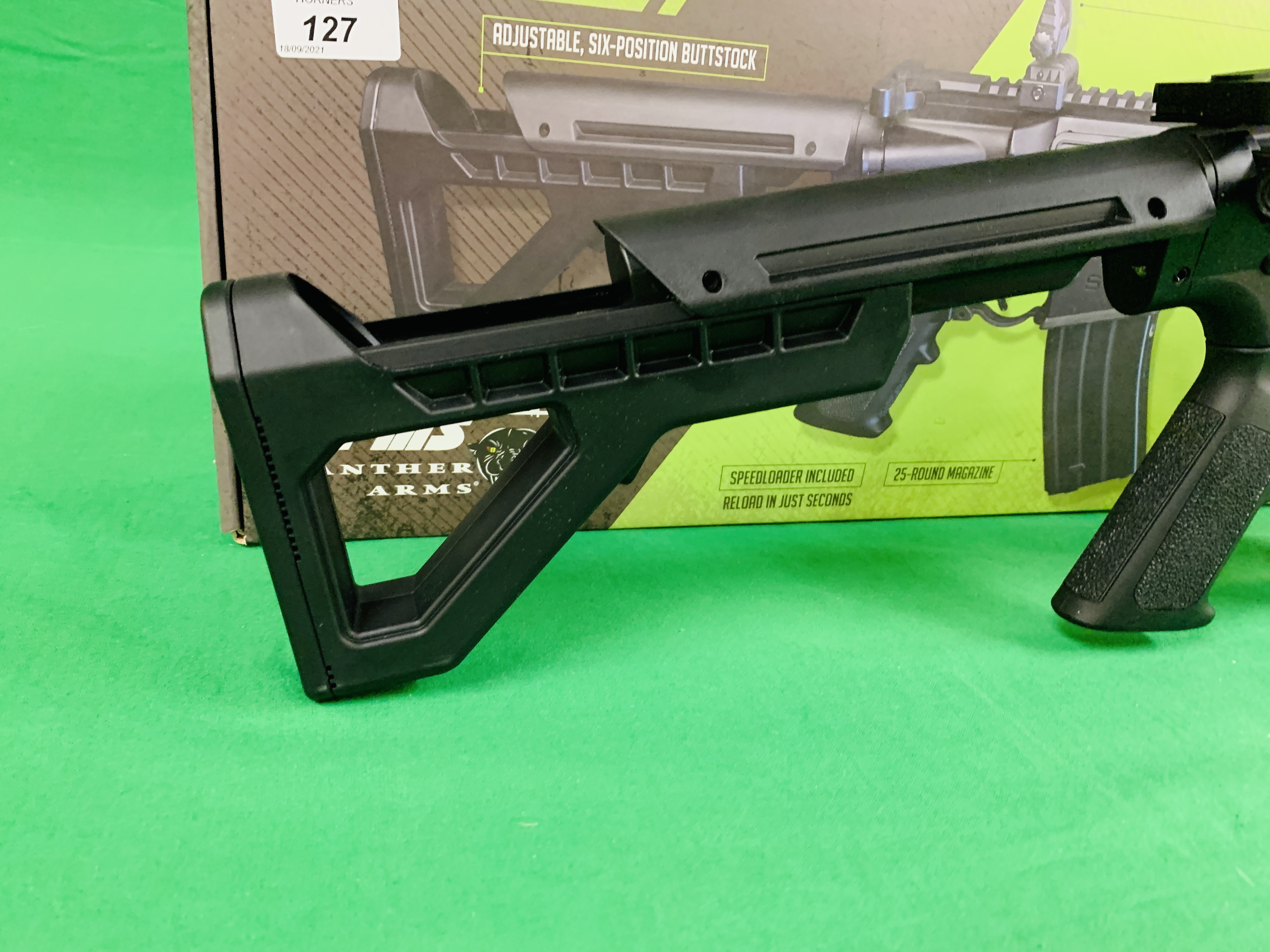 A CROSMAN PANTHER ARMS SBR DPMS SEMI-AUTO BLOWBACK ACTION CO² BB AIR RIFLE BOXED AS NEW - (ALL - Image 7 of 11
