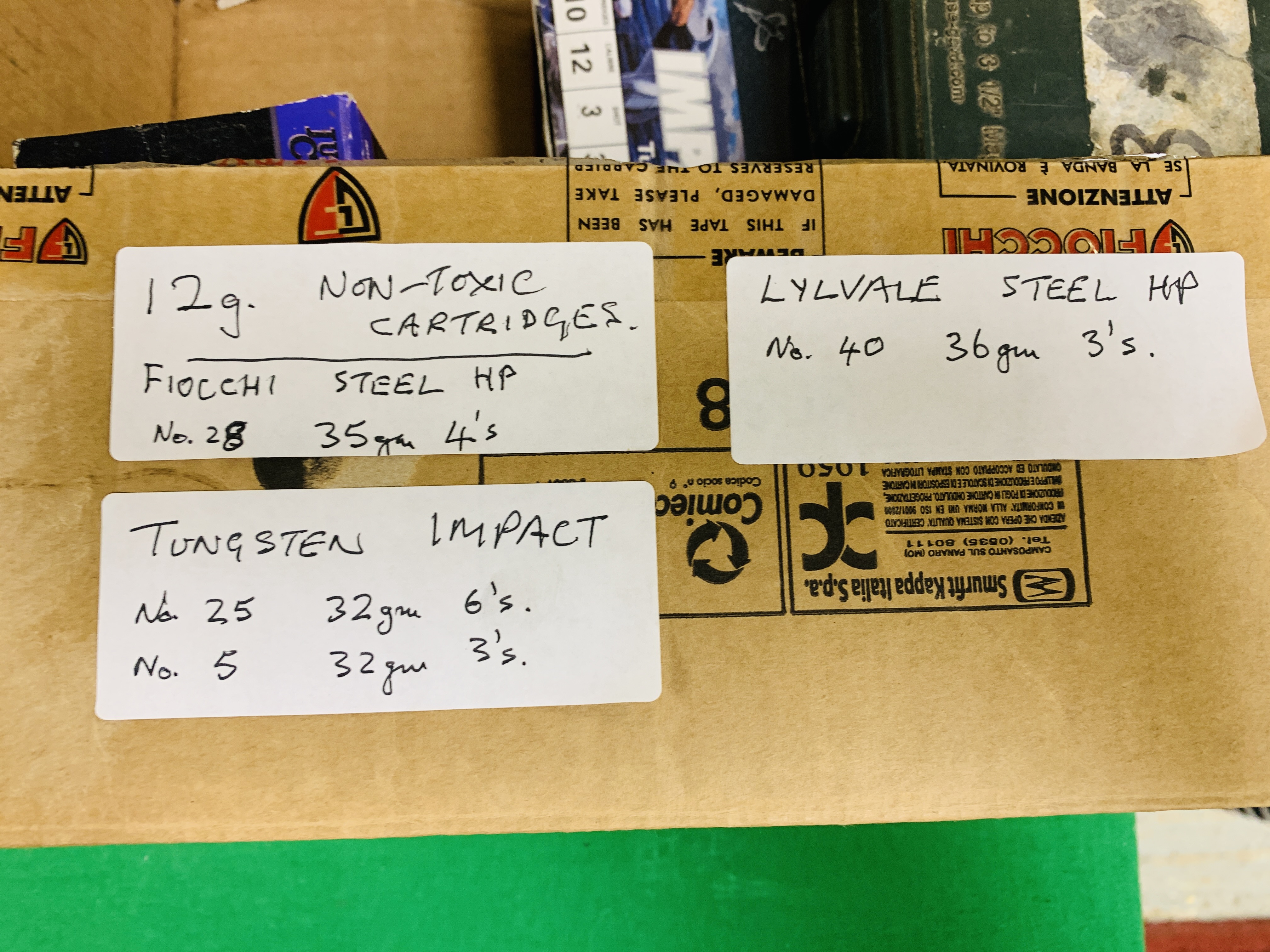 BOX CONTAINING MIXED 12G CARTRIDGES TO INCLUDE TUNGSTEN IMPACT 32GRM LOAD NO. 6 (25) 32GRM NO. - Image 7 of 7